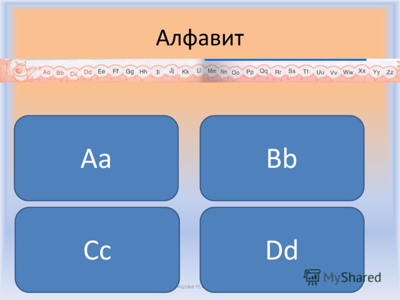 Алфавит Воронцова Н.С. 2011-2012 AaBb CcDd
