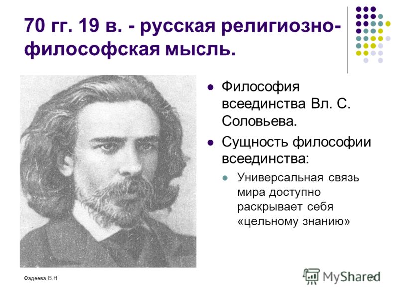 Философия Федорова Кратко