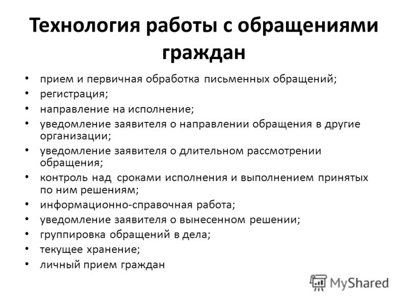 Граждан в их проекты Подготовка проектов на письменные обращения граждан
