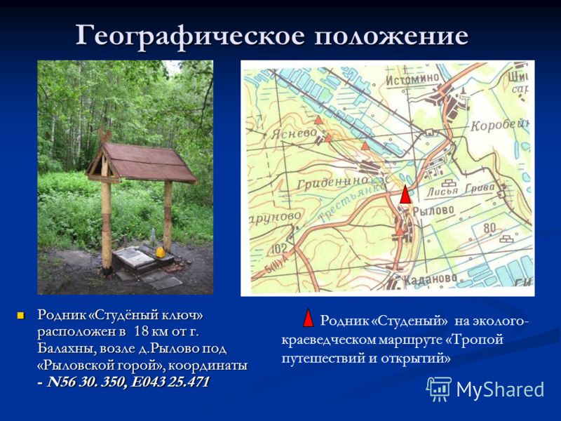 Как выглядит родник на карте