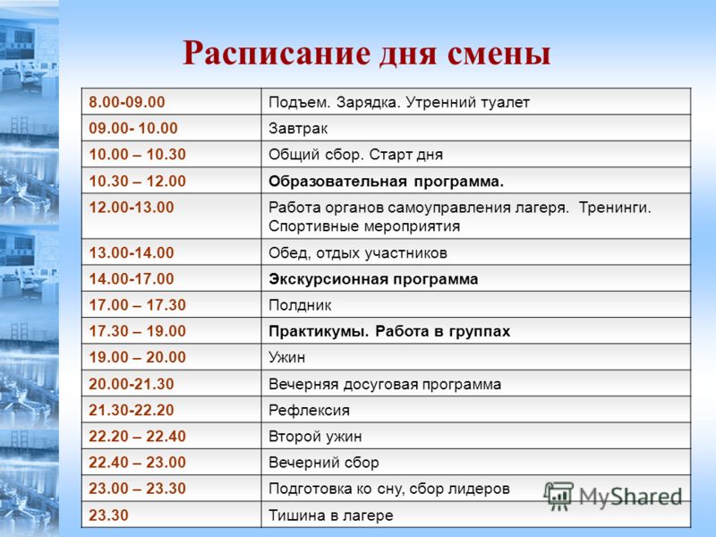 Работа 5 2 график дня