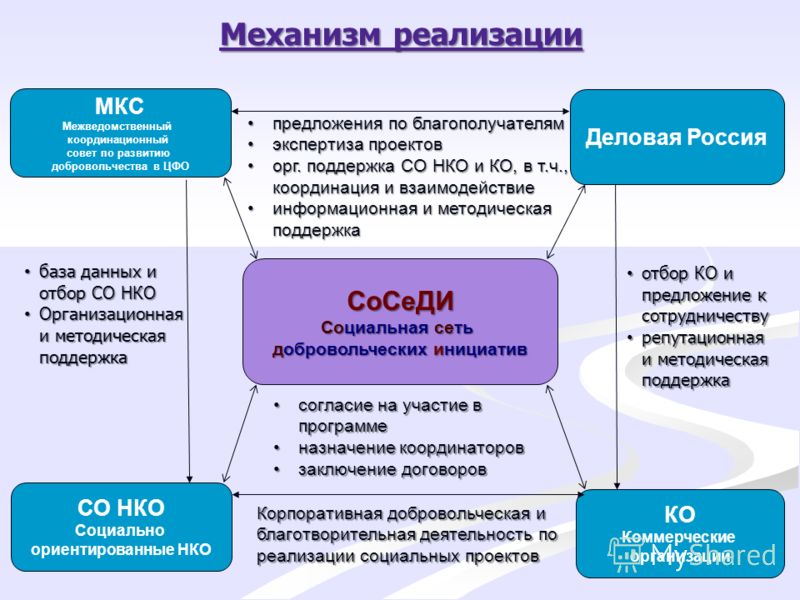 Механизм реализации социального проекта