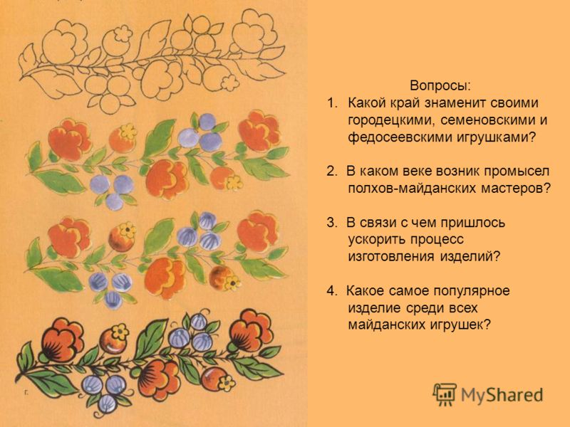 основные элементы полховского майдана основные элементы полховского майдана