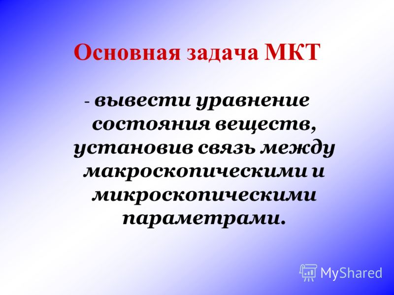 Презентация на тему "Основные положения МКТ"
