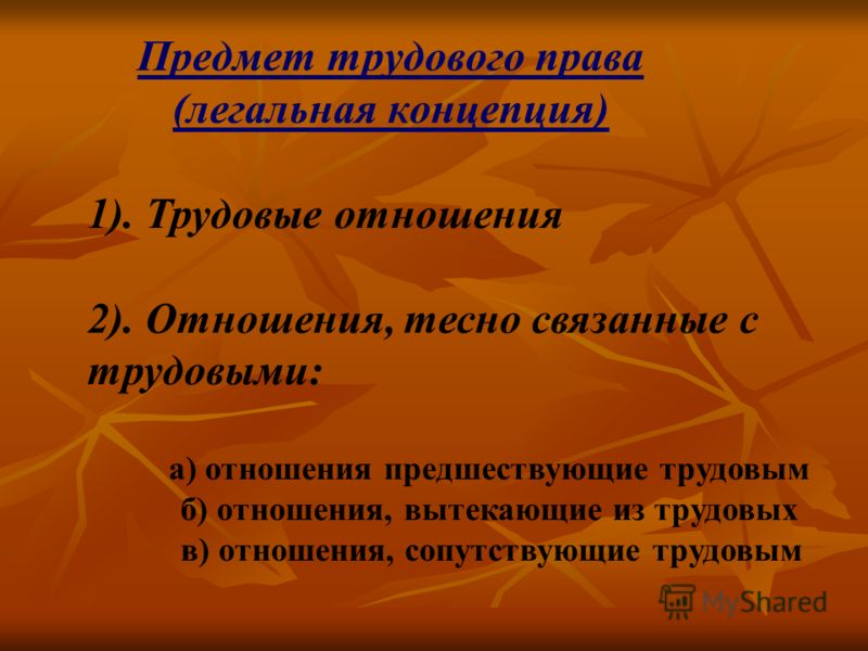 Отрасли связанные с трудовым правом Отрасли связанные с трудовым правом