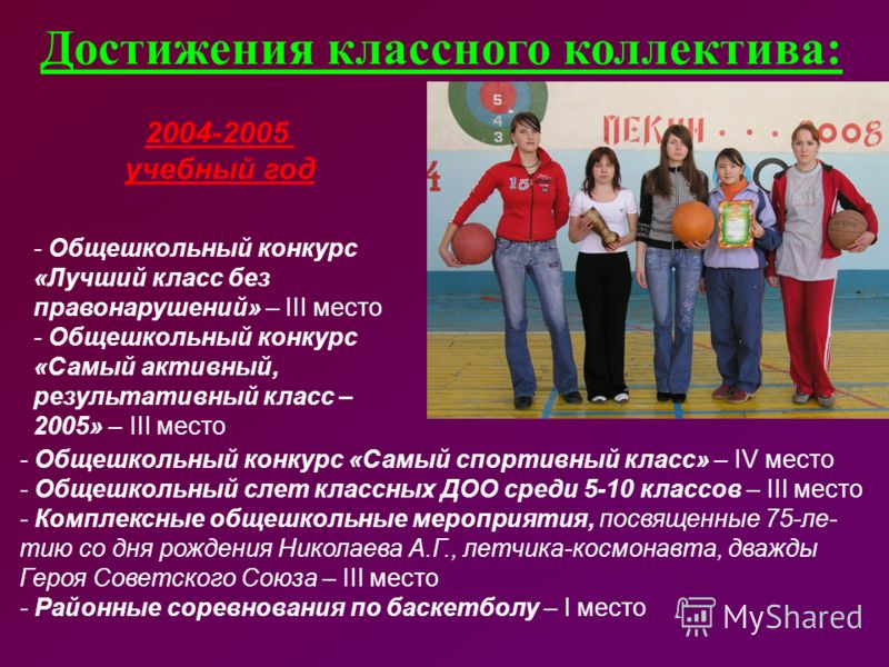 Конкурс классных коллективов Конкурс классных коллективов