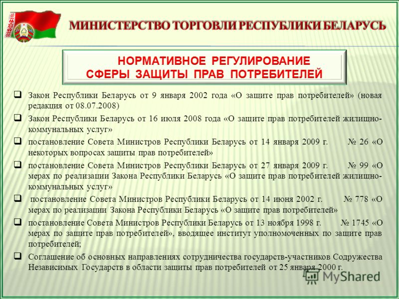 воспроизведение Меры защиты прав потребителей перед этим