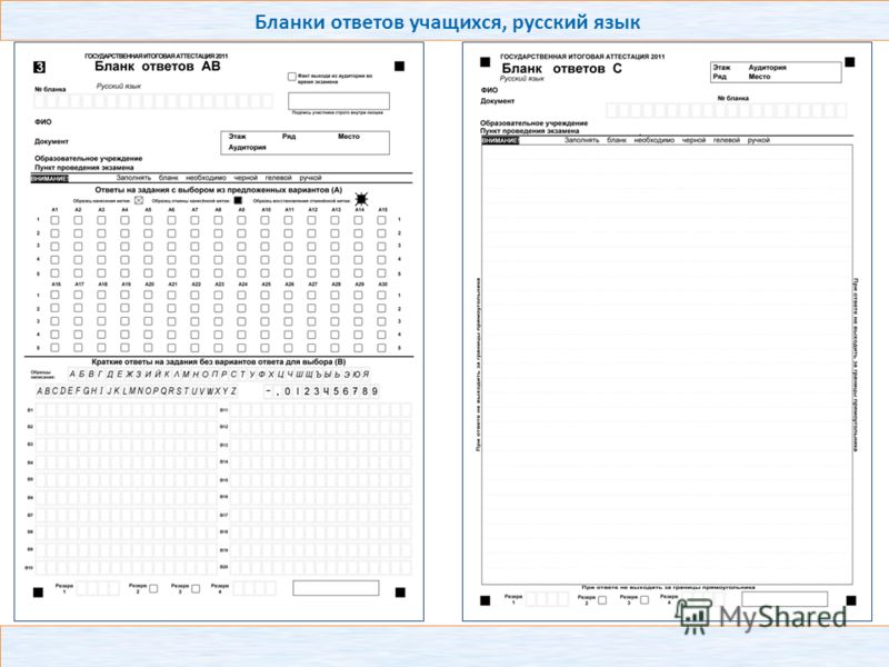 Бланки 2 гиа в 2014 году