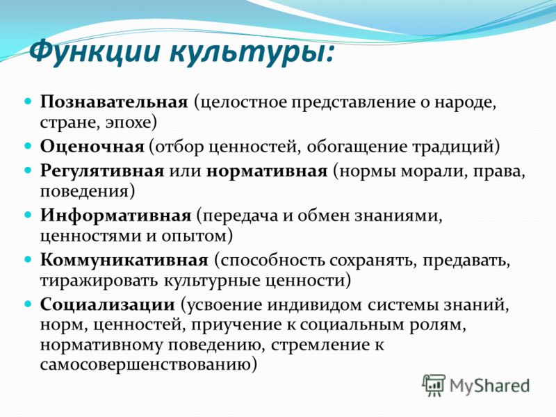 Социальные Функции Культуры Реферат