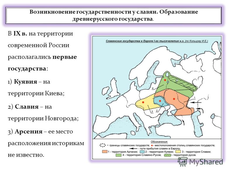 Доклад: Возникновение государственности у восточных славян