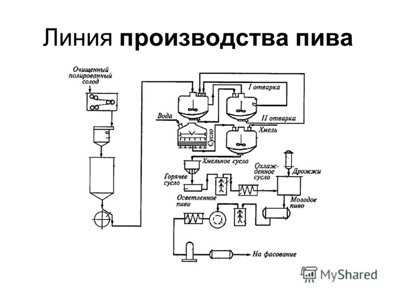 схема технология производства пива