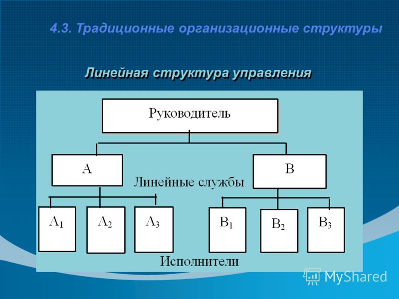 Линейная структура управления 4.3. Традиционные организационные структуры
