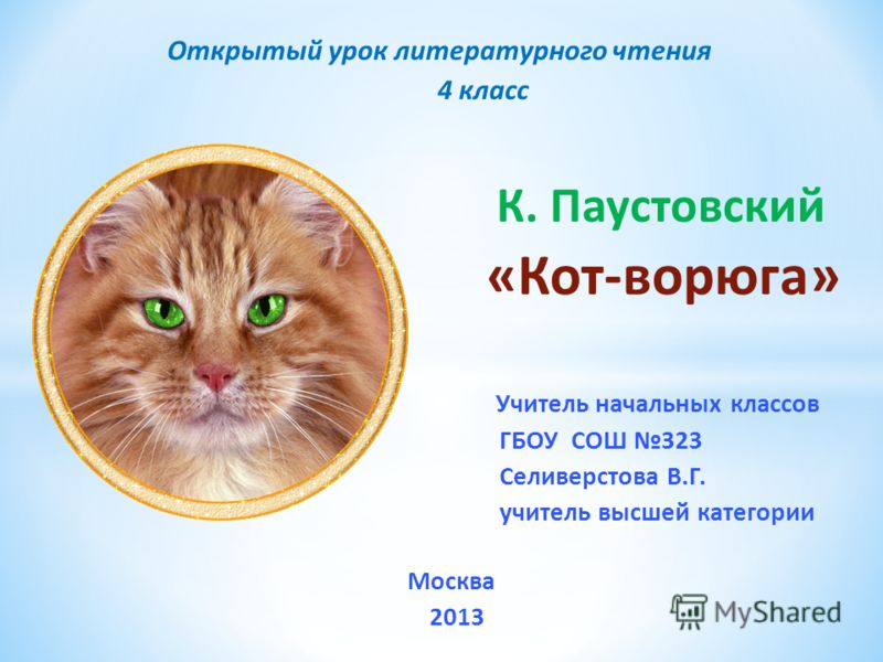 Сочинение Кот 4 Класс Сочинение Кот 4 Класс