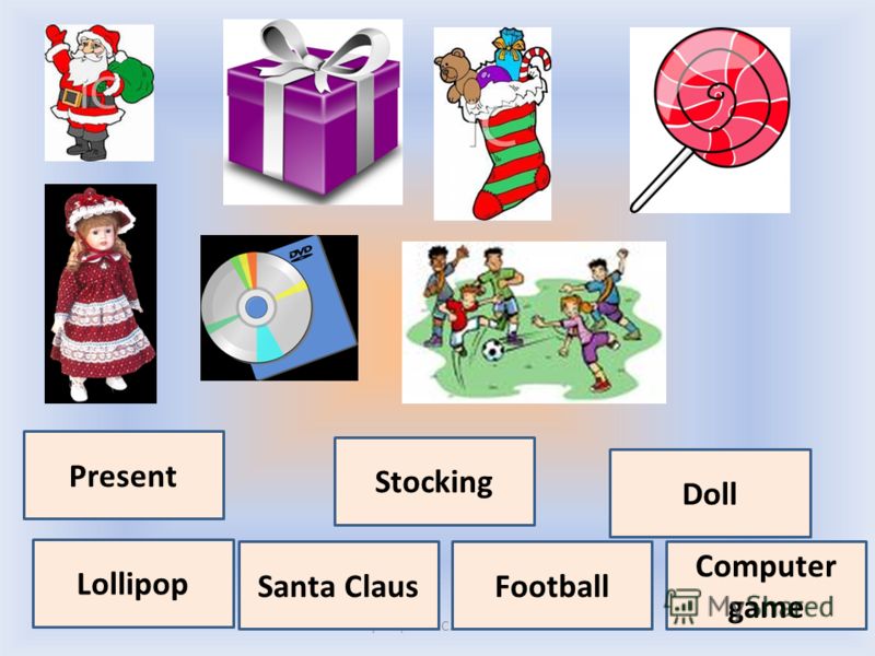 Santa Claus Stocking Present Lollipop Computer game Football Doll