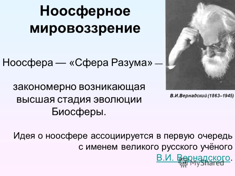 Реферат: Учение Вернадского о ноосфере