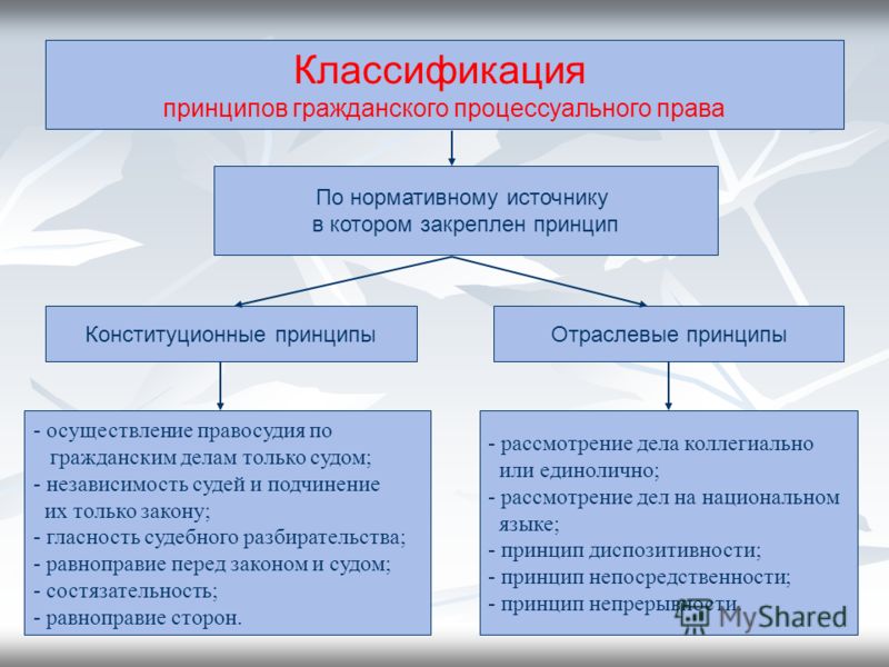 схема принципы гражданского права