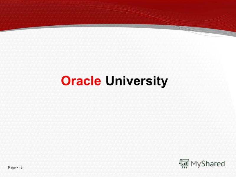 Page 43 Oracle University