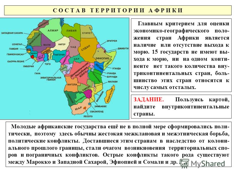 Африка визитная карточка региона урок географии в 11 классе
