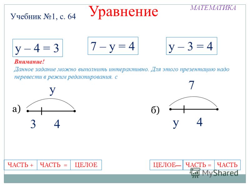 Знакомство С Уравнениями 2 Класс