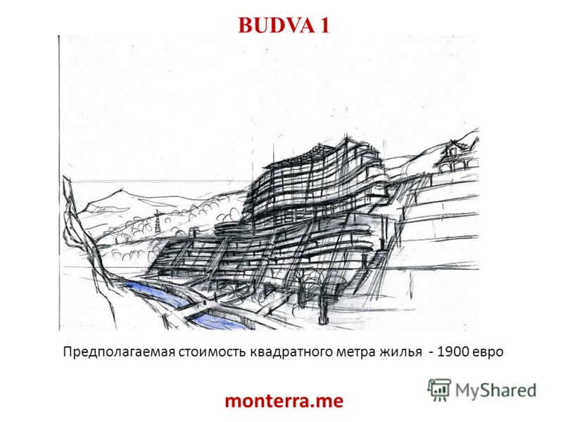 BUDVA 1 Предполагаемая стоимость квадратного метра жилья - 1900 евро monterra.me