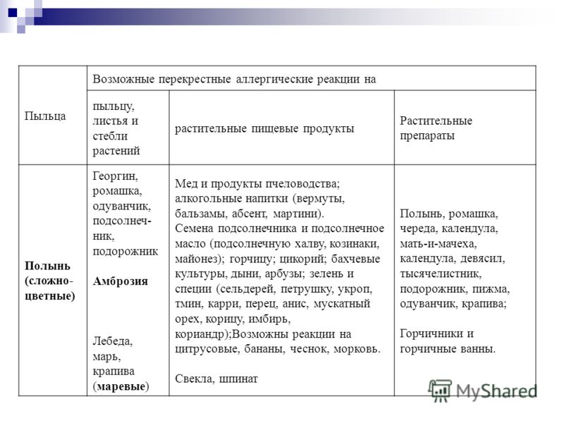 Диета При Аллергии На Амброзию