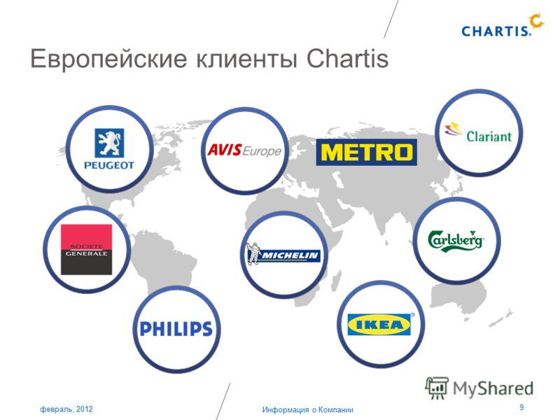 Информация о Компании 9 Европейские клиенты Chartis февраль, 2012