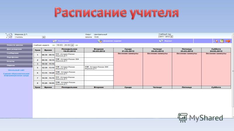 Рук расписание преподавателей