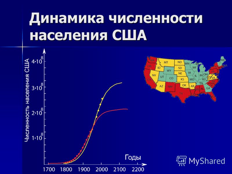 Динамика численности населения США