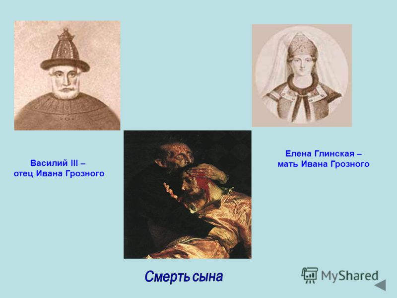 Василий III – отец Ивана Грозного Елена Глинская – мать Ивана Грозного