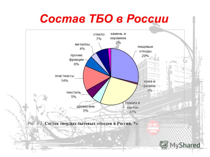 Состав ТБО в России