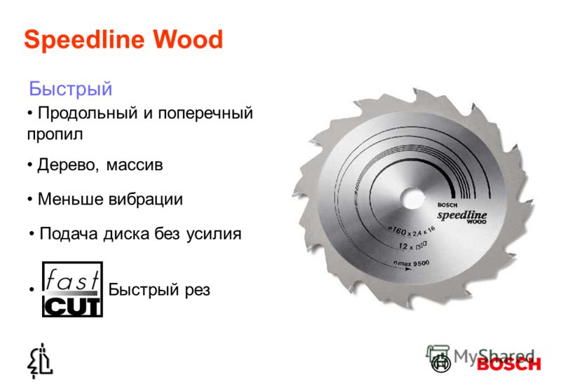 Speedline Wood Быстрый Дерево, массив Меньше вибрации Подача диска без усилия Быстрый рез Продольный и поперечный пропил