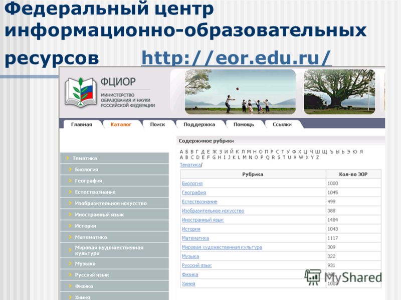 Федеральный центр информационно-образовательных ресурсов http://eor.edu.ru/http://eor.edu.ru/