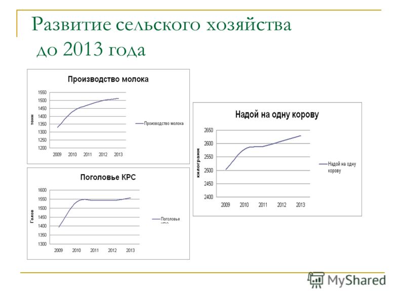 Развитие сельского хозяйства до 2013 года