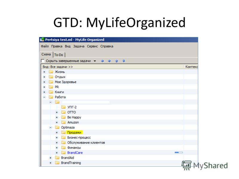GTD: MyLifeOrganized