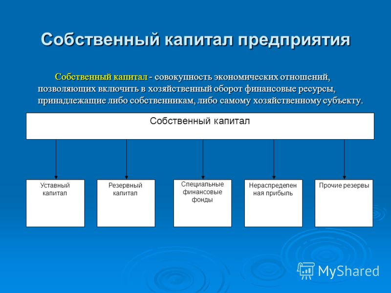 Реферат: Капитал предприятия и его структура