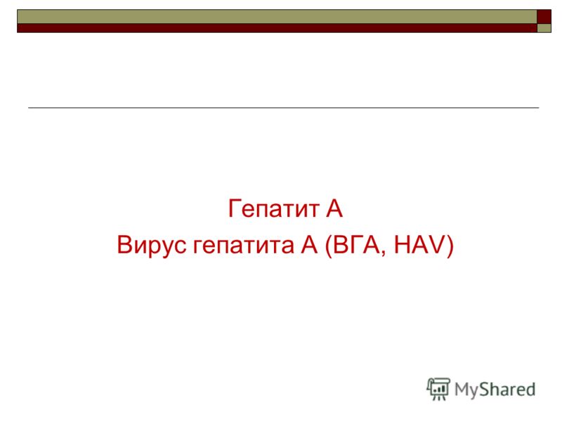 Доклад по теме Вірусний гепатит А