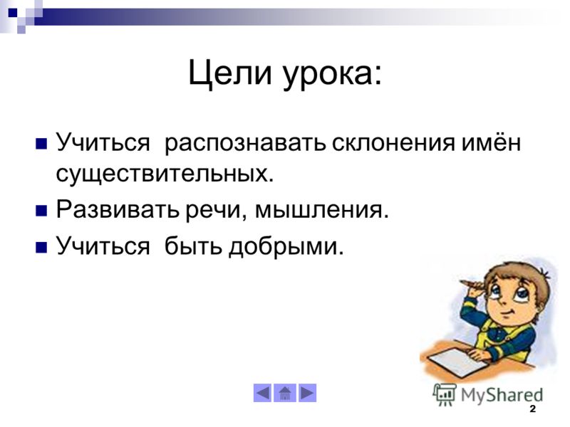 Урок русского языка 4 класс презентация склонение существительных