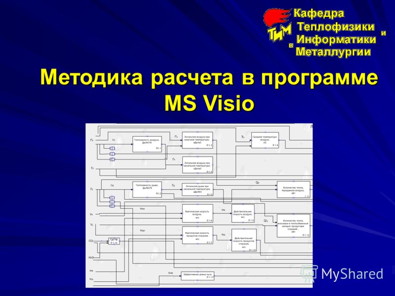 Методика расчета в программе МS Visio
