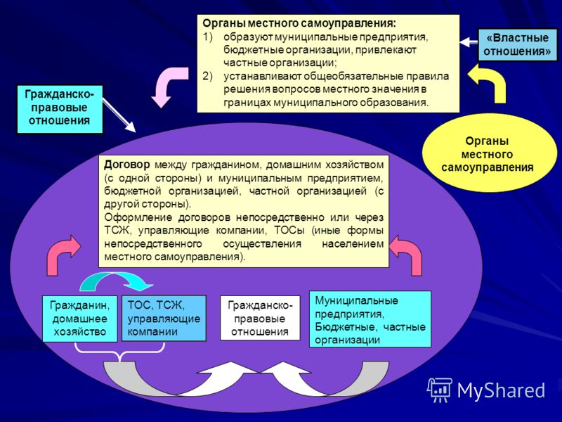 Стороны муниципальных отношений Стороны муниципальных отношений