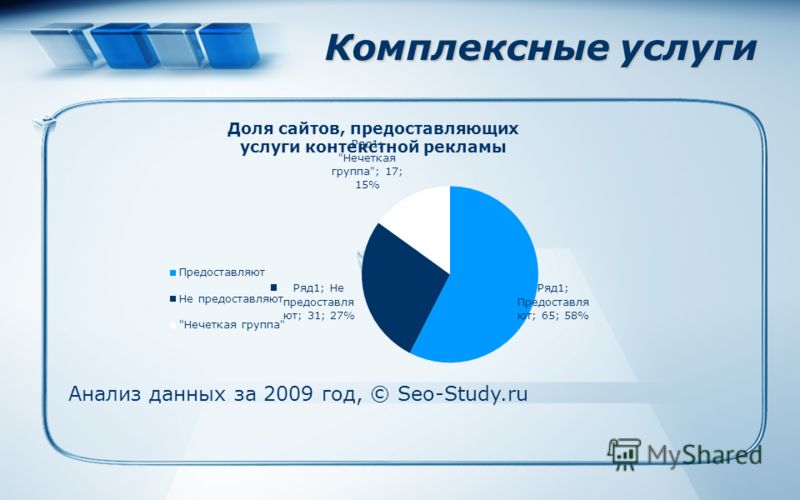 Комплексные услуги Анализ данных за 2009 год, © Seo-Study.ru