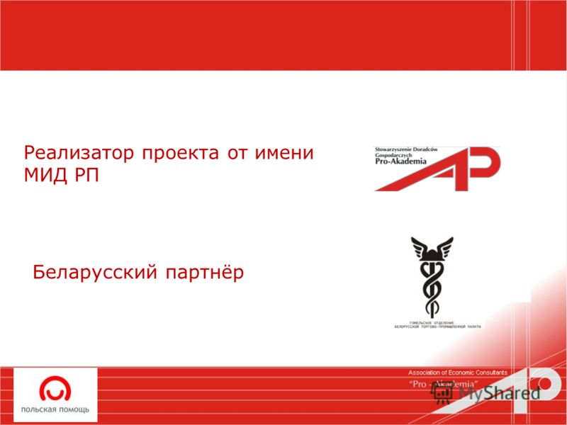 Реализатор проекта от имени МИД РП Беларусский партнёр