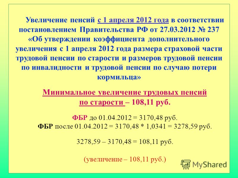 Пенсионный фонд страховая часть пенсии расчет
