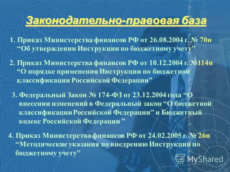 Инструкция по бюджетному учёту 70н от 26 08 04