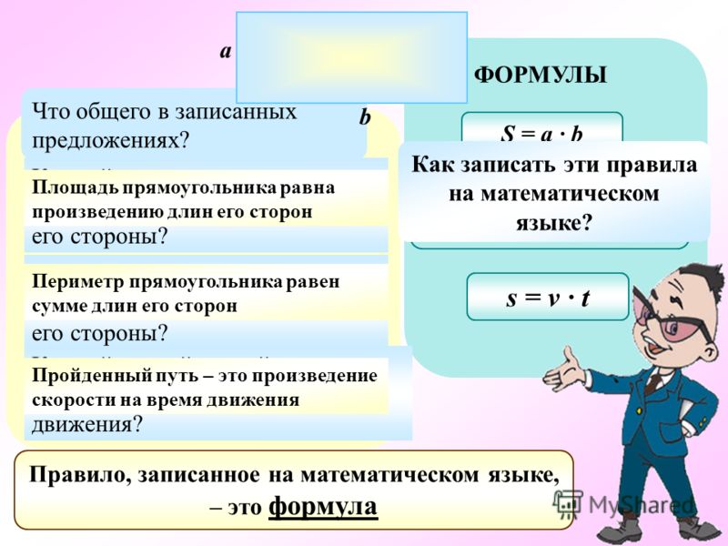 Как называются все формулы по математике 5 класс