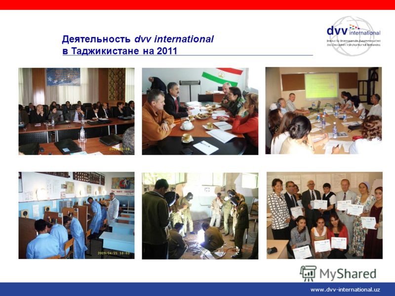 www.dvv-international.uz Деятельность dvv international в Таджикистане на 2011