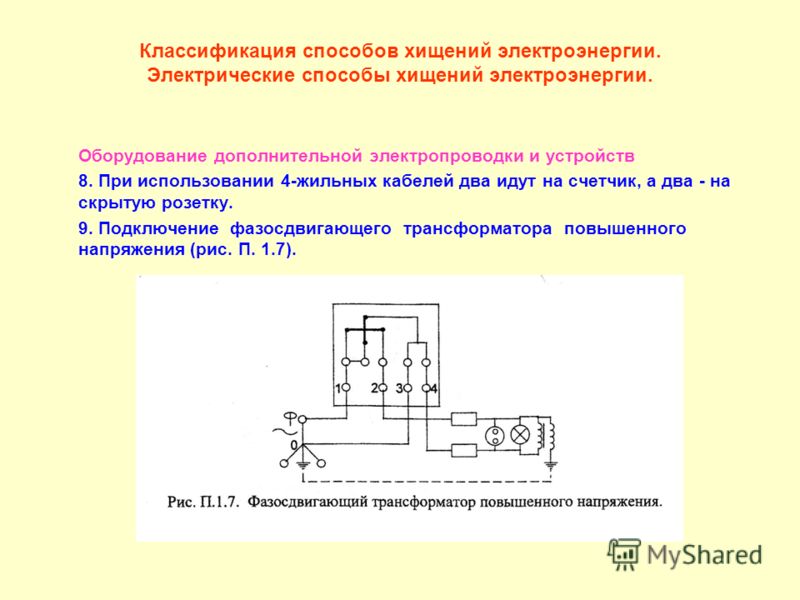 сомневаюсь, Методы воровства электроэнергии чтобы ячейки