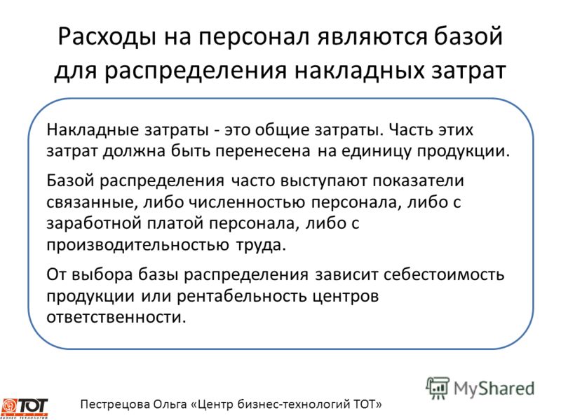 Затраты на персонал связаны с