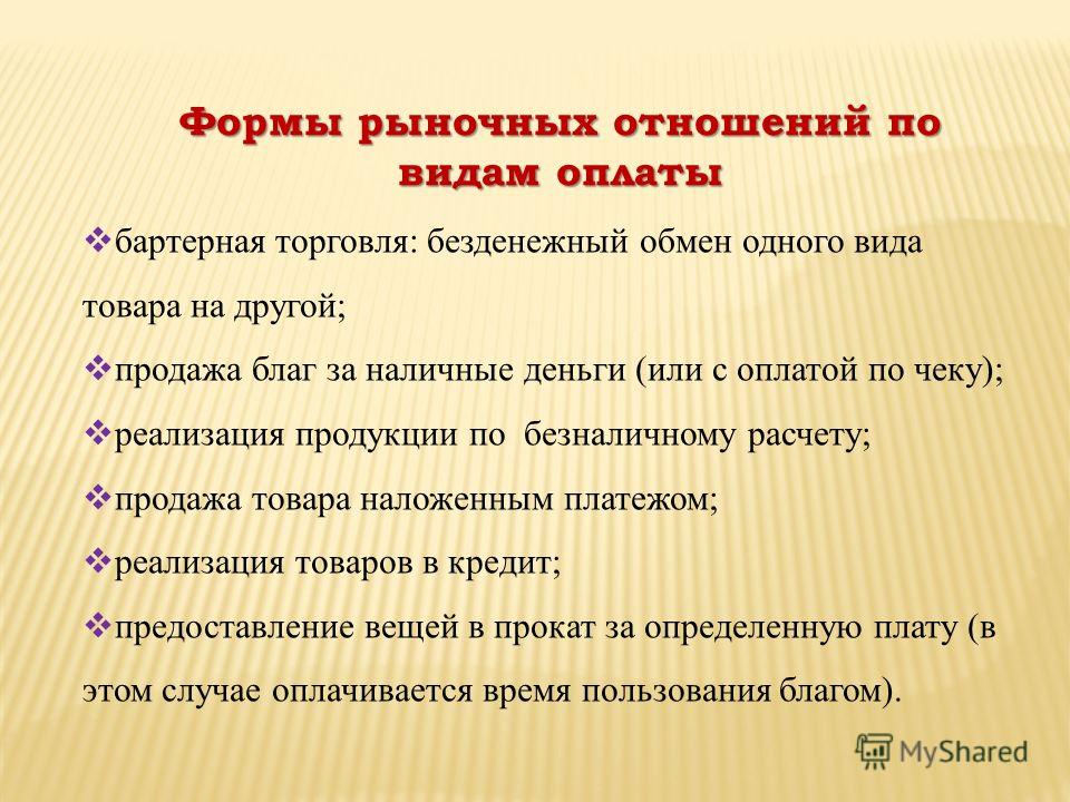 Рыночные отношения все понятия Рыночные отношения все понятия