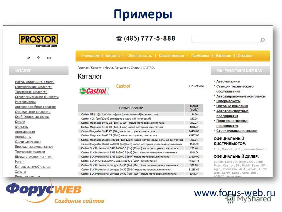 www.forus-web.ru Примеры