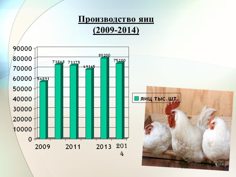 Производство яиц (2009-2014) 201 4